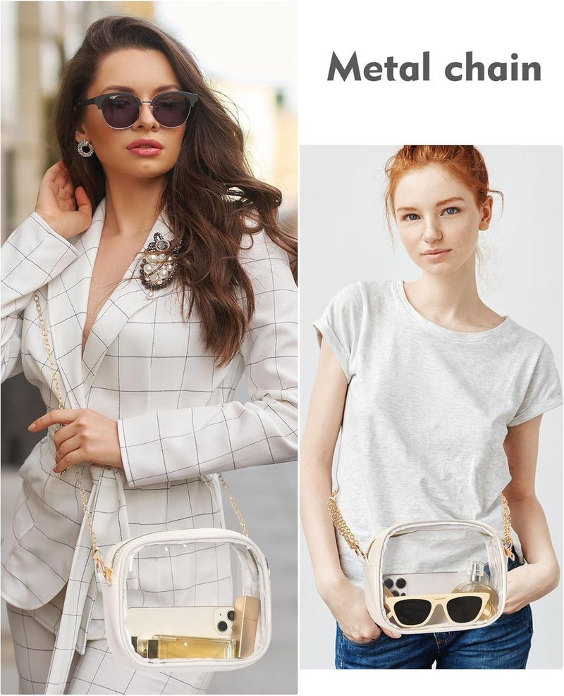FANGSUN Clear Purse for Women, Clear Crossbody Bag Stadium Approved, Small Transparent Handbag for Concert Event Festival - Image 2